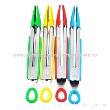 Good Living Silicone Coated Locking Food Tongs